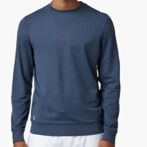 Vuori Ponto Performance Pullover Top Long Sleeve Run Workout Azure Heather